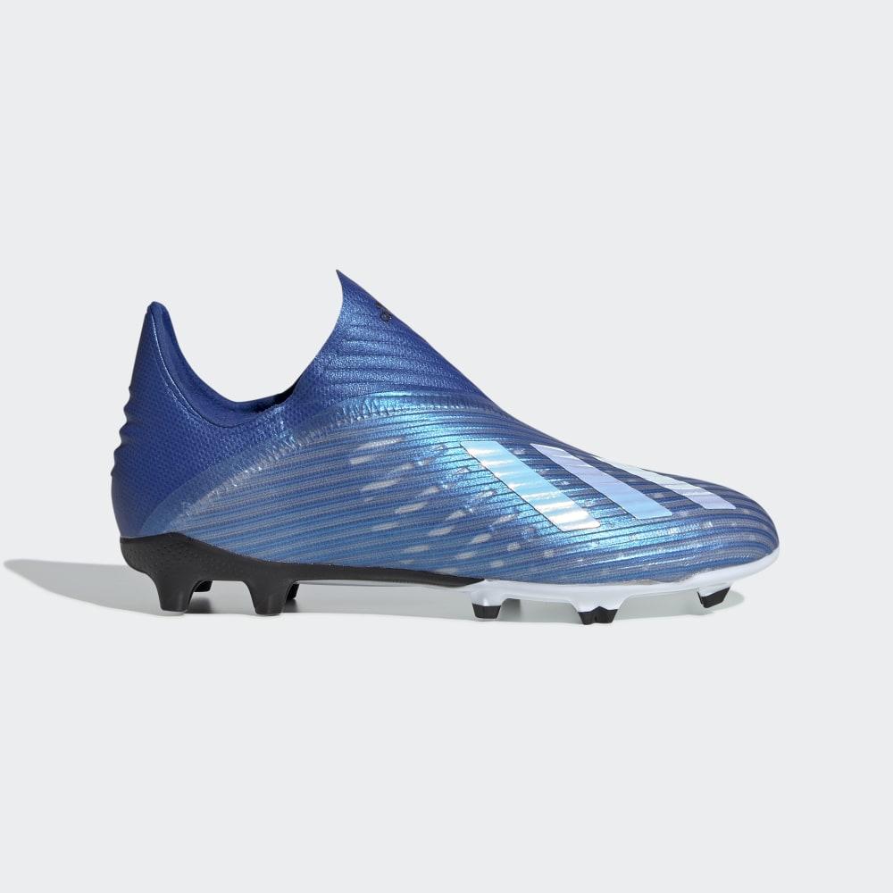 Ghete Fotbal Adidas X 19+ Firm Ground Barbati Romania - Albastru Regal/Albi/Negrii EG7179